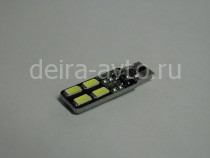 ЛАМПА С/Д T10-5630-8SMD-2SIDES-CANBUS БЕЛАЯ (2067)