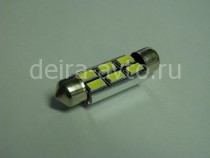 ЛАМПА С/Д FT-5630-6SMD-39MM CANBUS БЕЛАЯ (2091)