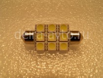 ПОДСВЕТКА САЛОНА 9SMD-39ММ 5050 БЕЛАЯ (1104)