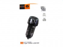ЗАРЯДНОЕ УСТРОЙСТВО C282 12/24V 48W USB-A QC18W+USB-C PD30W