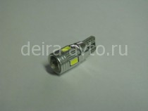 ЛАМПА С/Д T10-5630-6SMD-LEN-CANBUS БЕЛАЯ (2068)