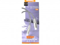 ДАТА КАБЕЛЬ БЫСТРОЙ ЗАРЯДКИ X201 TYPE-С - TYPE-C 1М 100W