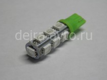 ЛАМПА С/Д Т10 13SMD 5050 ЗЕЛЕНАЯ (1051)