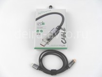 ДАТА КАБЕЛЬ БЫСТРОЙ ЗАРЯДКИ TYPE С - LIGHTNING 1М 120W С ДИСПЛЕЕМ