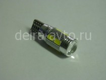 ЛАМПА С/Д T10-5630-10SMD-LENS-CANBUS БЕЛАЯ (2069)