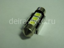 ЛАМПА С/Д Т11 FT-5050-3SMD-39MM CANBUS БЕЛАЯ (2083)