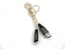 ДАТА КАБЕЛЬ БЫСТРОЙ ЗАРЯДКИ USB A - LIGHTNING СВЕТЯЩИЙСЯ CCLUL