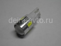 ЛАМПА СВЕТОДИОДНАЯ T10 6SMD ЛИНЗА БЕЛАЯ (1627)