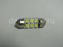 ЛАМПА С/Д FT-1210-6SMD-31MM БЕЛАЯ (2037)