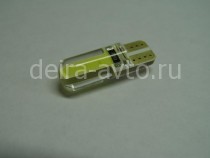 ЛАМПА С/Д T10 12V COB 6SMD БЕЛАЯ СИЛИКОН (1780)